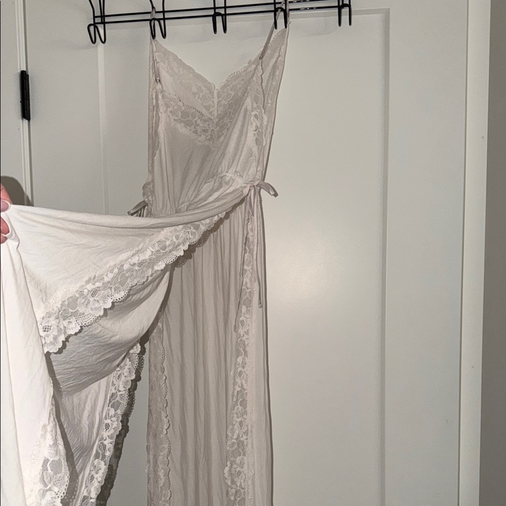 Victoria's Secret SoSoft™ Modal Ribbed Lace-Trim Long Slip Dress - Picture 6 of 7